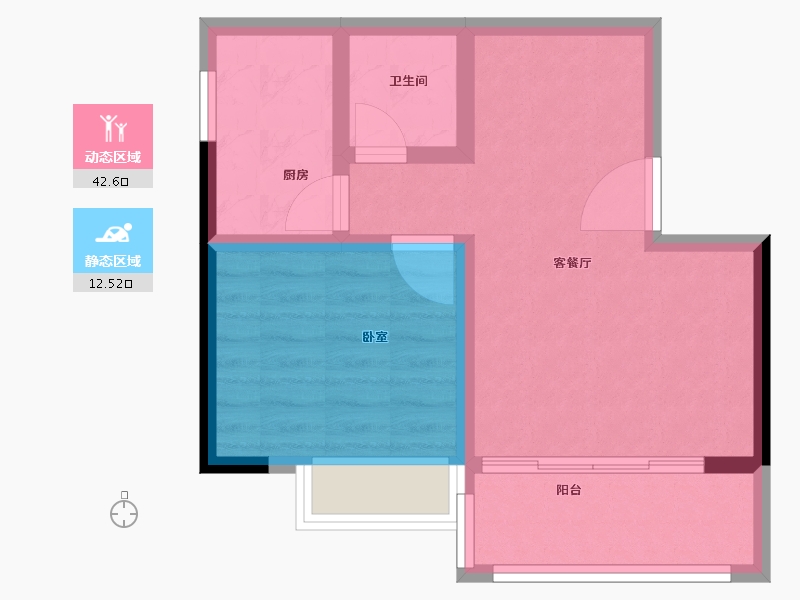 河南省-信阳市-龙腾公寓-48.74-户型库-动静分区