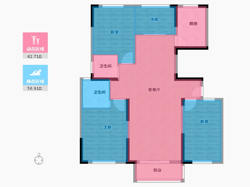 河南省-商丘市-尚城玫瑰湾-108.17-户型库-动静分区