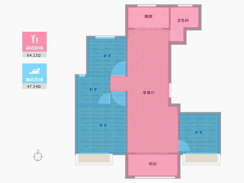 河南省-信阳市-西亚美悦城-102.55-户型库-动静分区