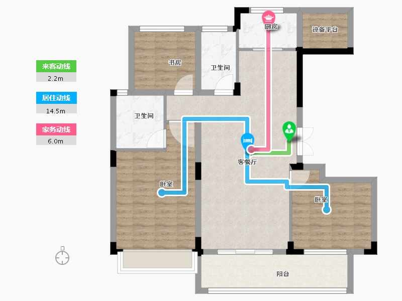 河南省-商丘市-七星桂园-96.00-户型库-动静线