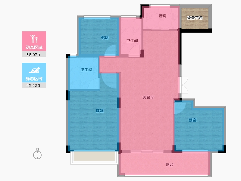 河南省-商丘市-七星桂园-96.00-户型库-动静分区