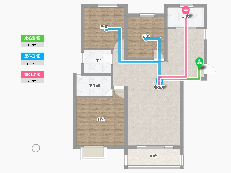 河南省-南阳市-东青·颐和原著-87.47-户型库-动静线