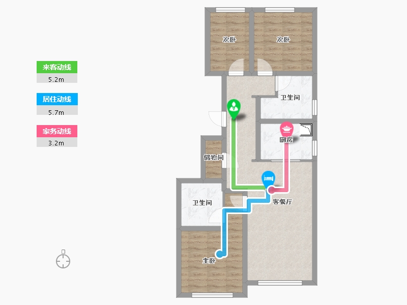 北京-北京市-和光逸境-73.46-户型库-动静线