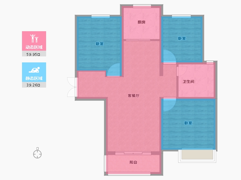 河南省-郑州市-公园世家-89.20-户型库-动静分区