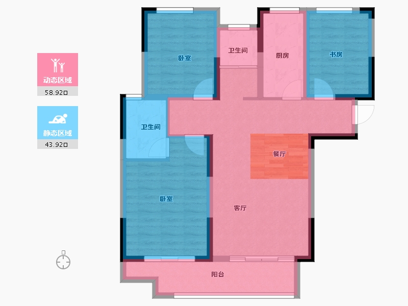 河南省-周口市-龙邦·华府-92.00-户型库-动静分区