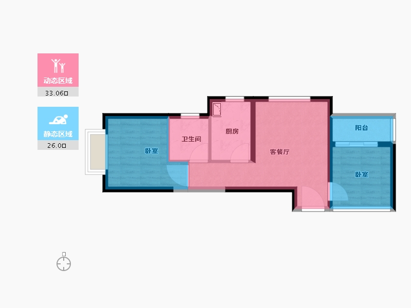 河南省-郑州市-汇泉景悦城-52.00-户型库-动静分区