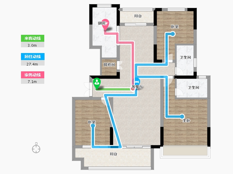 河南省-商丘市-建业·臻悦汇-108.88-户型库-动静线