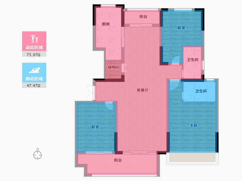 河南省-商丘市-建业·臻悦汇-108.88-户型库-动静分区