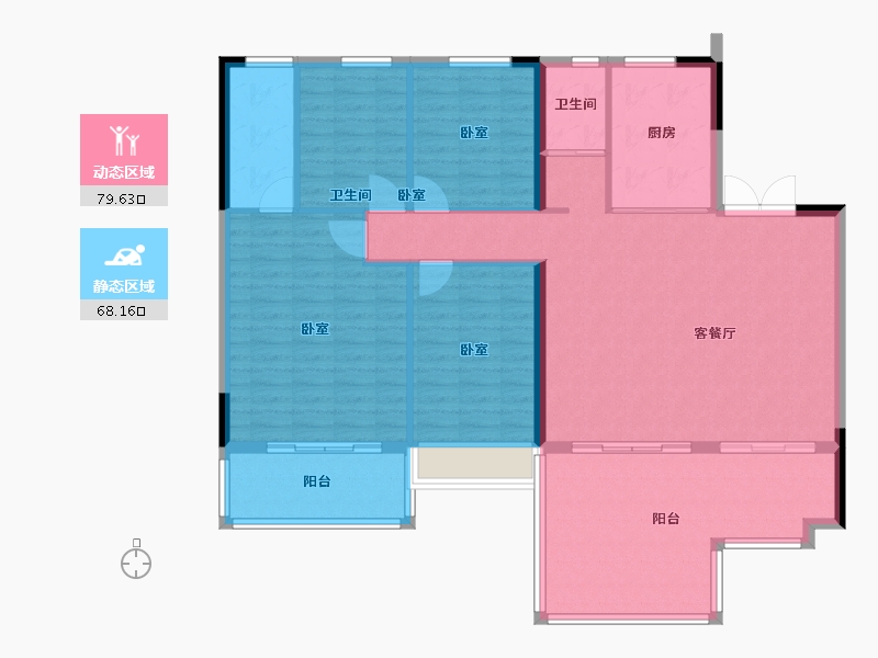 河南省-南阳市-南召碧桂园-136.00-户型库-动静分区