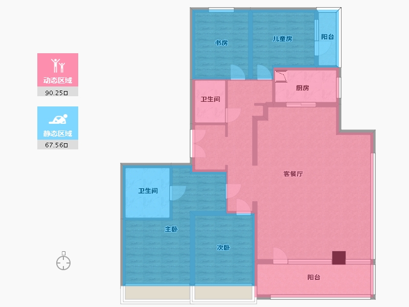 山东省-济南市-中海天钻-141.00-户型库-动静分区