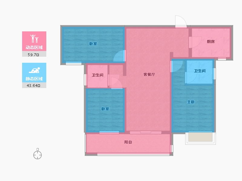 河南省-许昌市-长葛建业森林半岛-92.00-户型库-动静分区