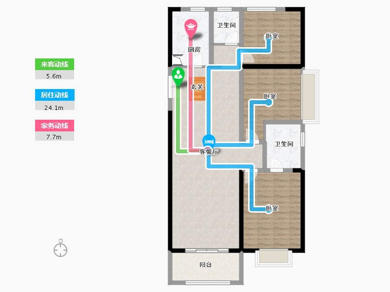 河南省-郑州市-鑫苑金水观城-110.00-户型库-动静线