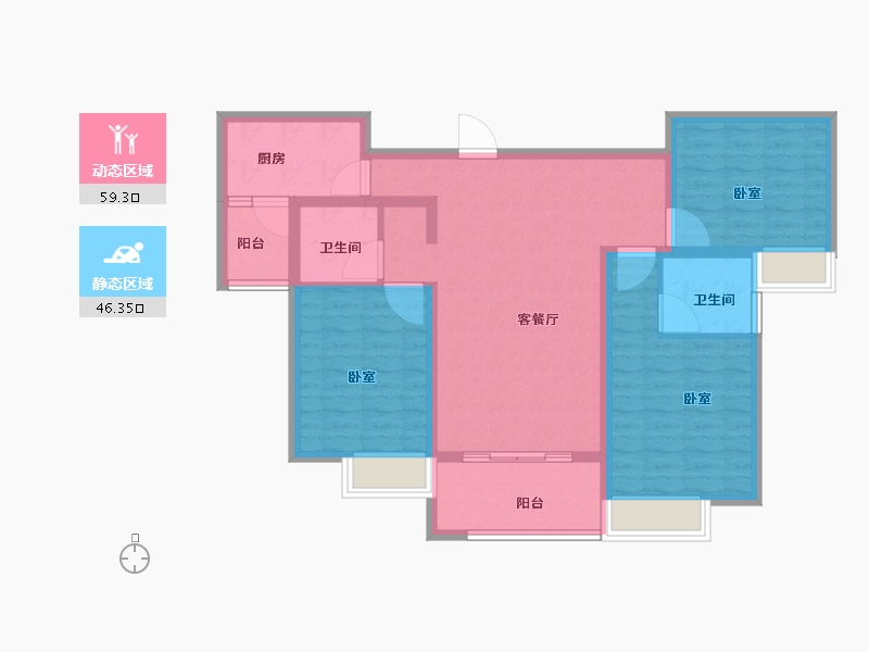 河南省-信阳市-林溪佳苑-94.00-户型库-动静分区