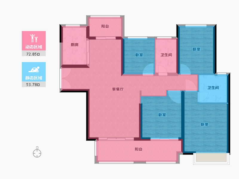 河南省-南阳市-建业壹号城邦-114.00-户型库-动静分区