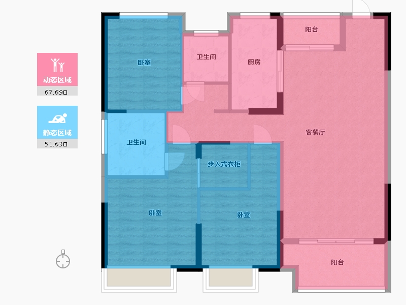 河南省-许昌市-长葛建业桂园新苑-108.00-户型库-动静分区