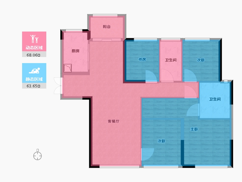 福建省-厦门市-中骏天宸-119.58-户型库-动静分区