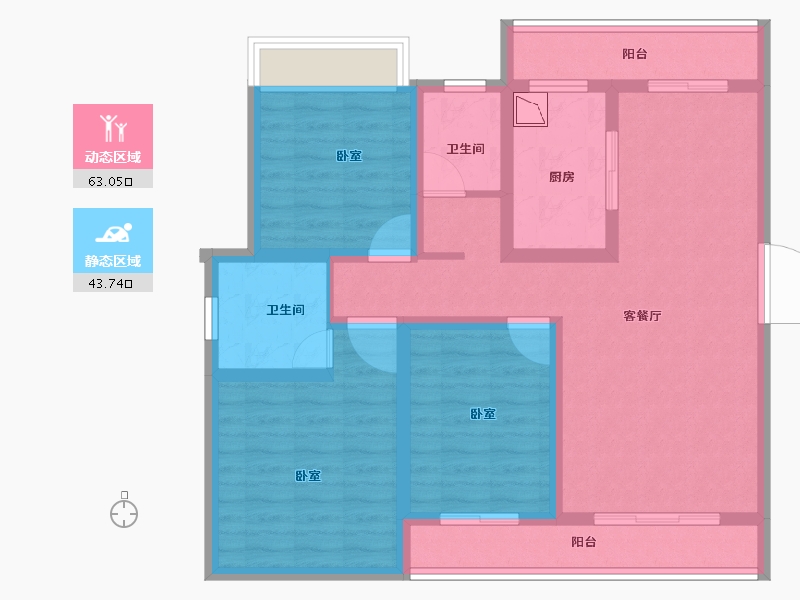 河南省-信阳市-鑫盛息州府-93.68-户型库-动静分区