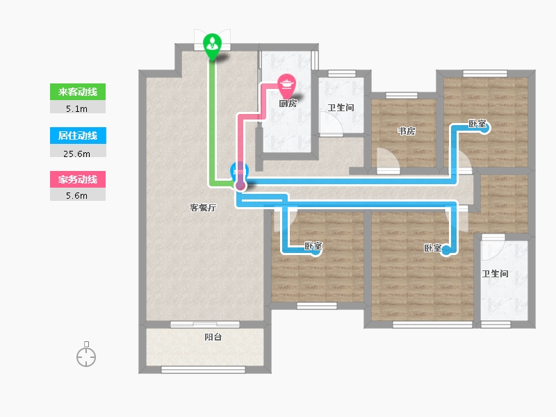 河南省-信阳市-隆盛帝景-114.00-户型库-动静线