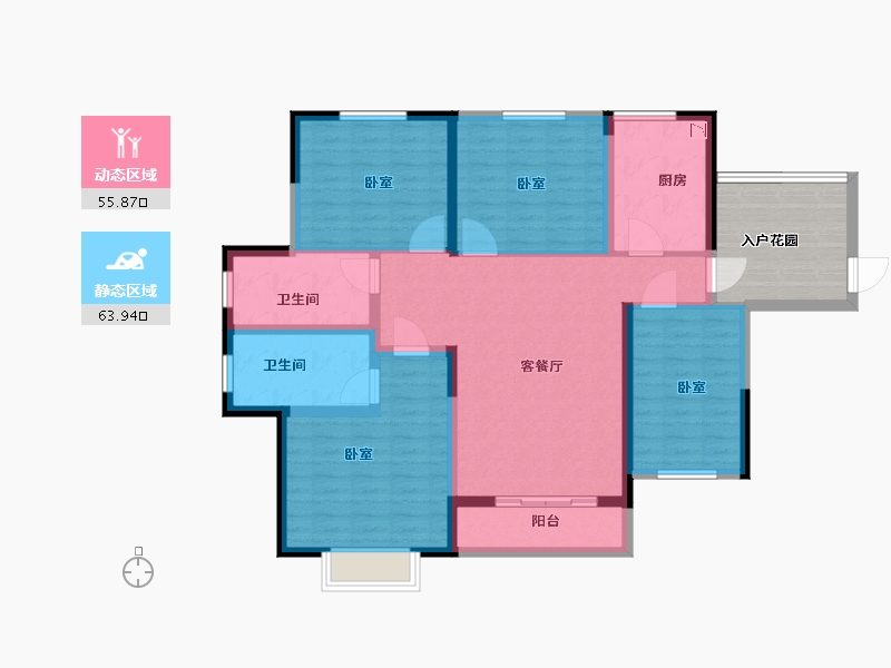 山东省-菏泽市-天正中央大街-117.01-户型库-动静分区