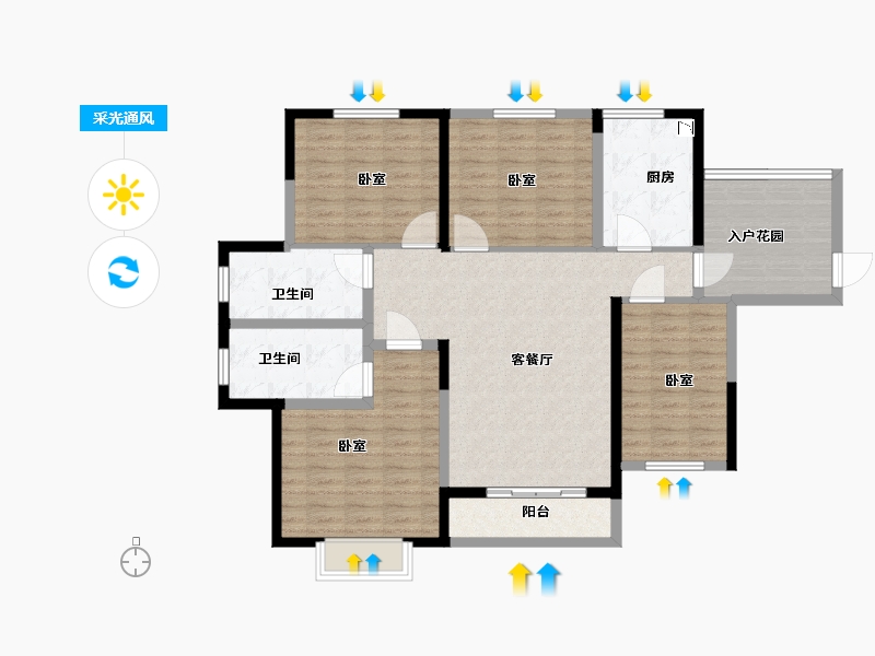 山东省-菏泽市-天正中央大街-117.01-户型库-采光通风