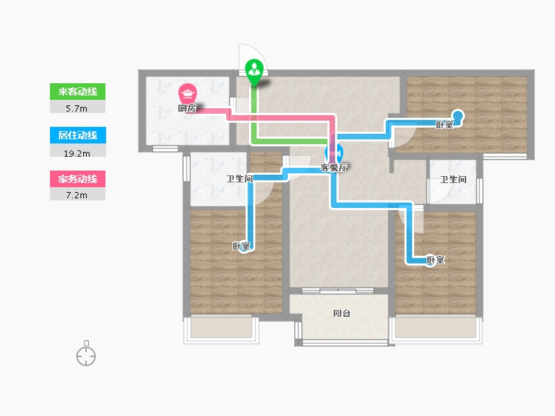 河南省-南阳市-邓州建业城-96.01-户型库-动静线