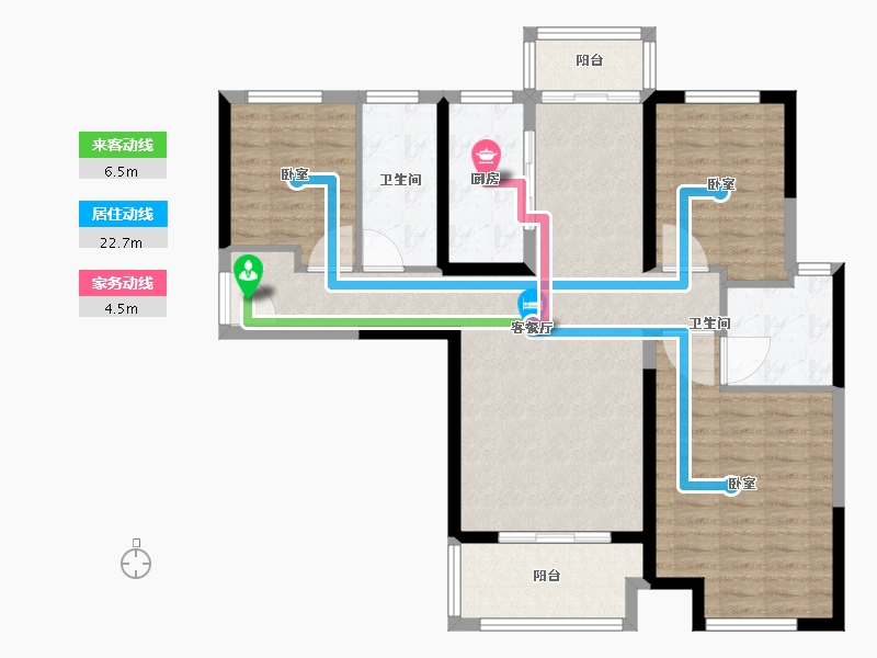 河南省-南阳市-建业壹号城邦-103.00-户型库-动静线