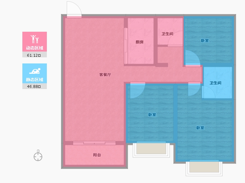 河南省-商丘市-君鹏•江山一品-97.29-户型库-动静分区