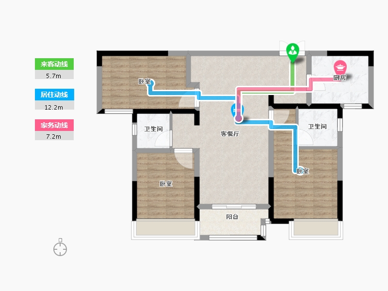 河南省-南阳市-建业贰号城邦-93.59-户型库-动静线