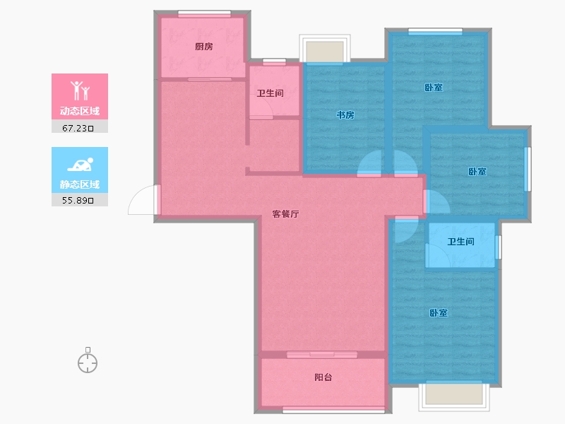 河南省-信阳市-林溪佳苑-109.99-户型库-动静分区