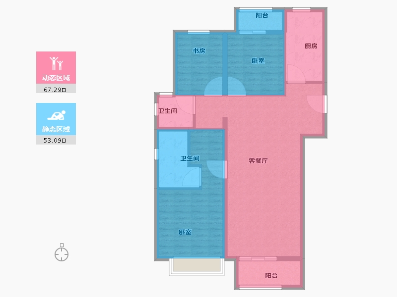 河南省-信阳市-隆盛帝景-109.00-户型库-动静分区