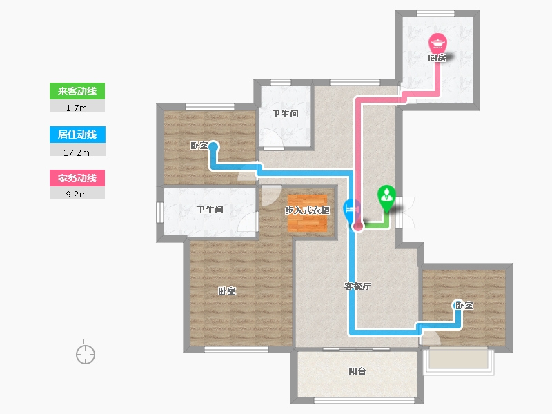 河南省-信阳市-西亚美悦城-106.00-户型库-动静线