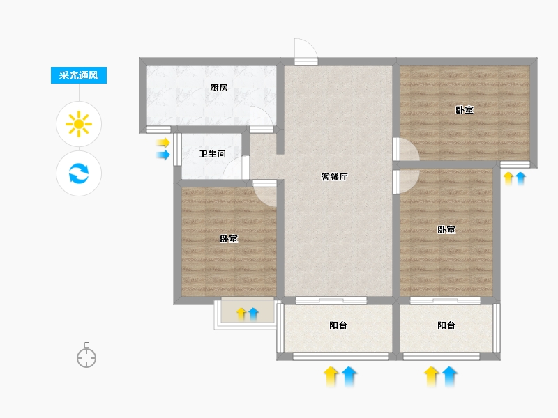 河南省-三门峡市-瑞德华府-92.01-户型库-采光通风