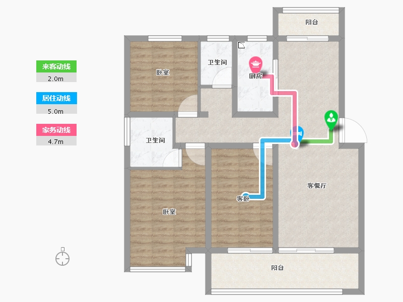 河南省-信阳市-翰林名门新城国际-100.10-户型库-动静线