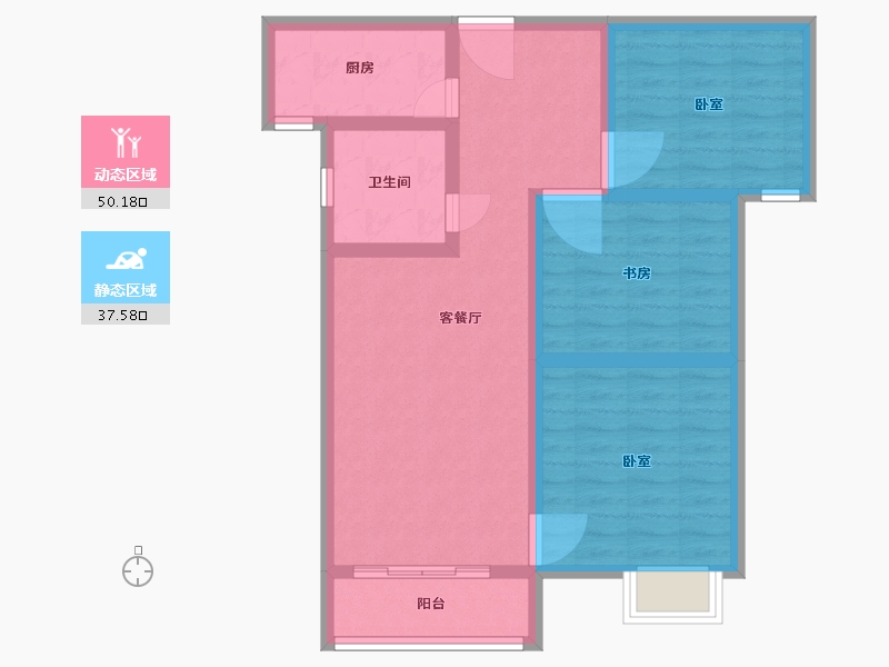 河南省-商丘市-翰林苑-77.74-户型库-动静分区