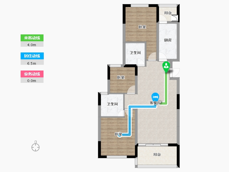 河南省-南阳市-南阳恒大帝景-89.08-户型库-动静线