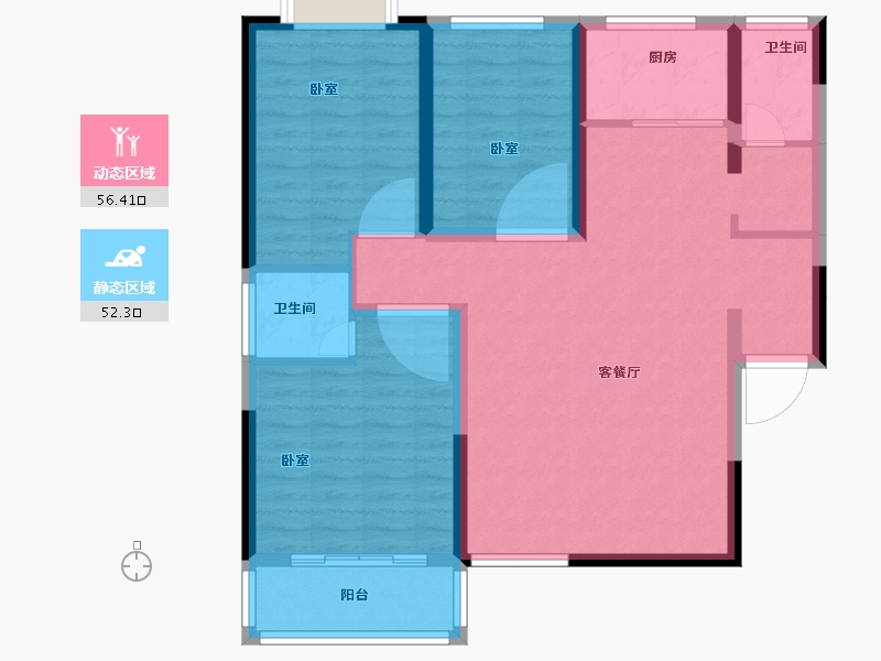 河南省-南阳市-龙都·臻品-98.03-户型库-动静分区