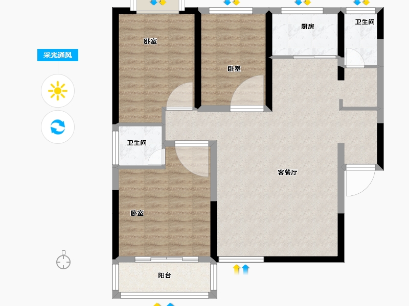 河南省-南阳市-龙都·臻品-98.03-户型库-采光通风