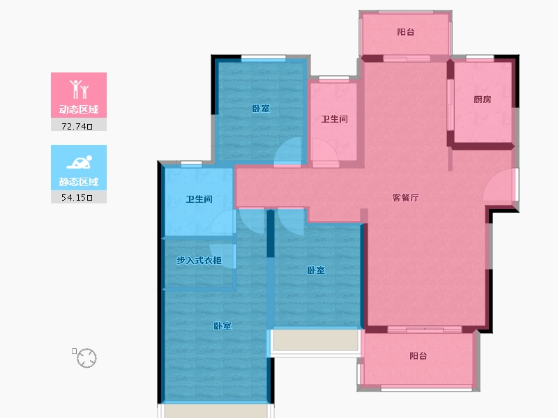 河南省-南阳市-建业壹号城邦-114.00-户型库-动静分区