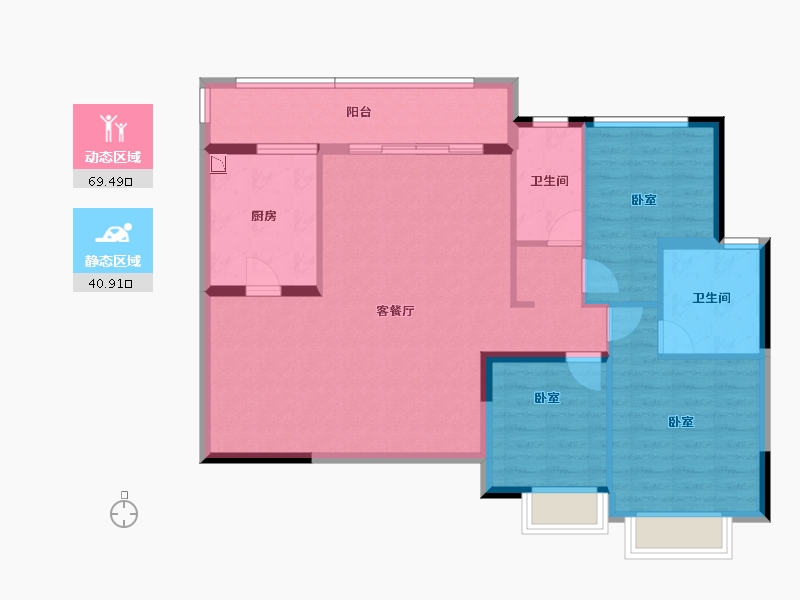 河南省-南阳市-南阳恒大帝景-99.25-户型库-动静分区