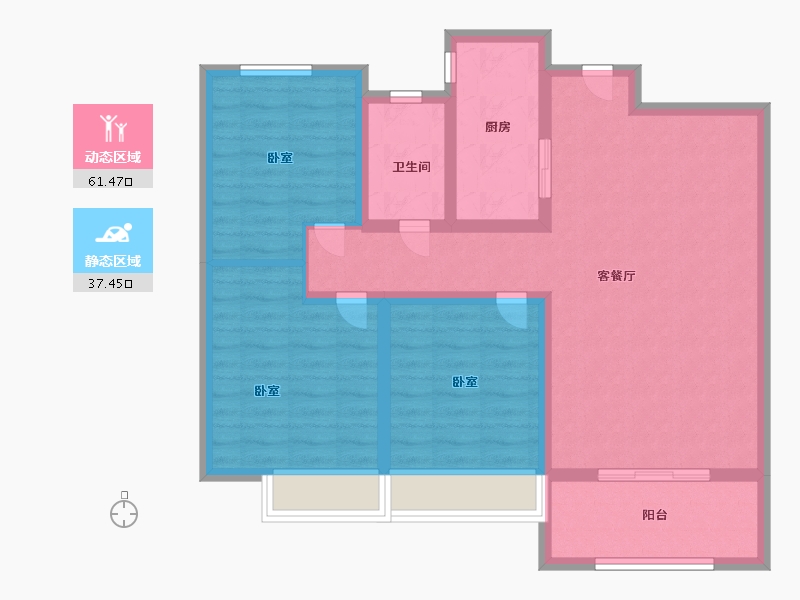 河南省-许昌市-物华·溪悦-87.99-户型库-动静分区