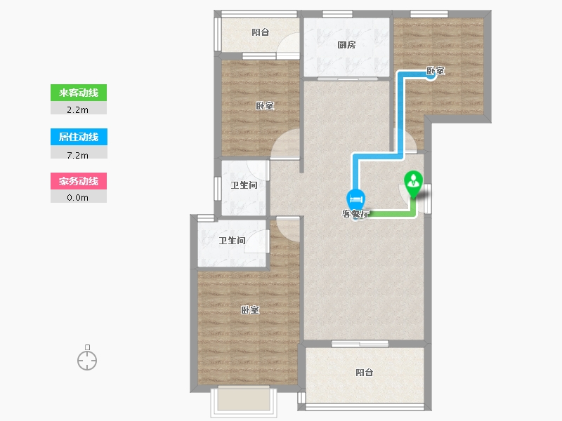 河南省-信阳市-信达公园壹号-92.37-户型库-动静线