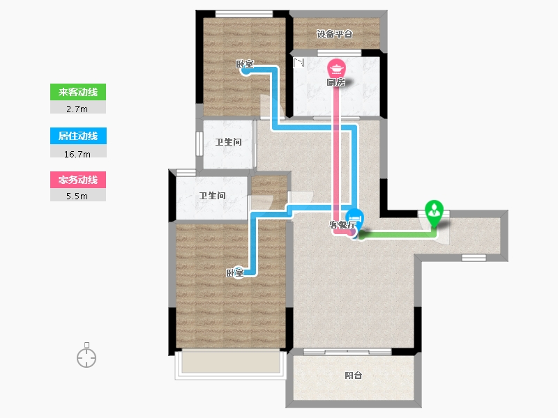 河南省-漯河市-临颍碧桂园-88.00-户型库-动静线