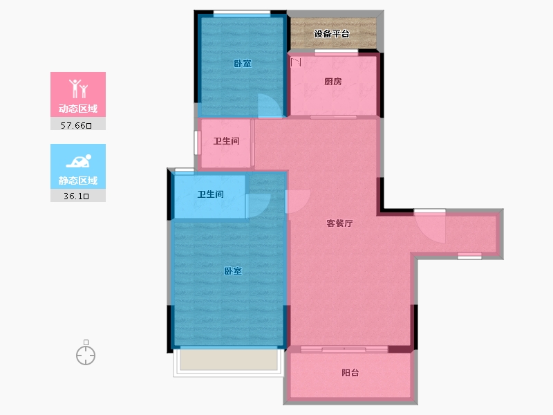 河南省-漯河市-临颍碧桂园-88.00-户型库-动静分区