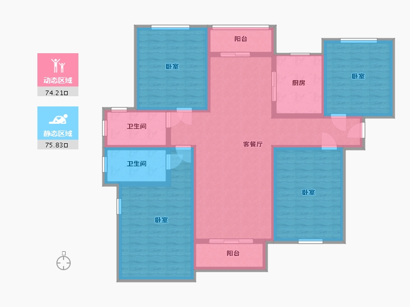 河南省-许昌市-家年华金色漫城-134.00-户型库-动静分区