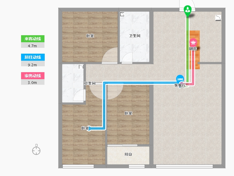 河南省-郑州市-名门天境-101.00-户型库-动静线