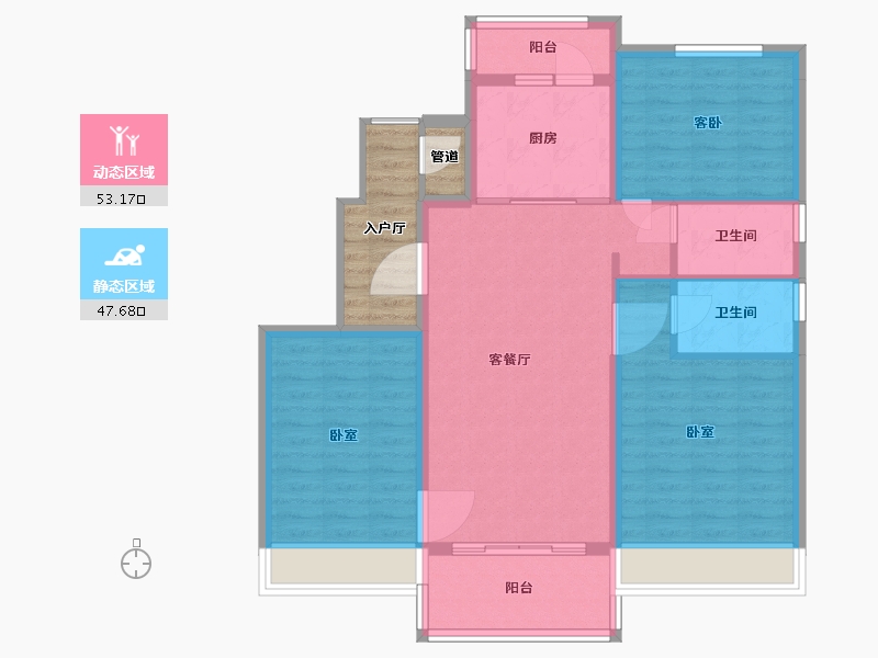 河南省-许昌市-碧桂园十里花海-97.90-户型库-动静分区