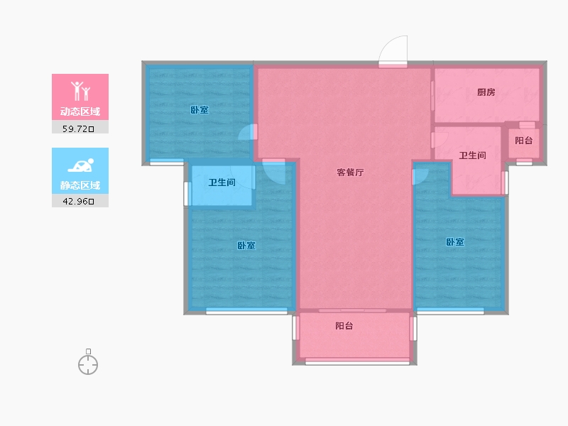 河南省-信阳市-誉鼎城央学府-92.64-户型库-动静分区