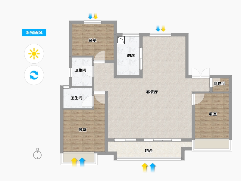 河南省-商丘市-国安·天悦城-108.00-户型库-采光通风