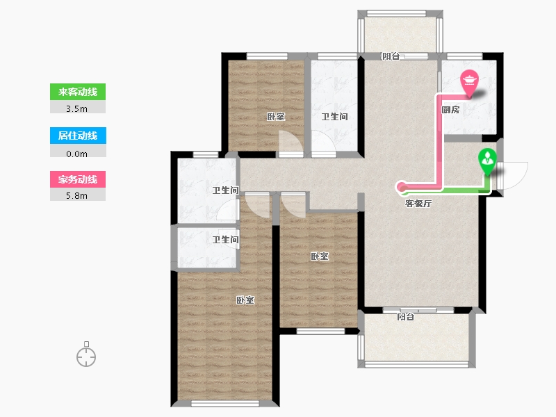 河南省-南阳市-建业壹号城邦-118.01-户型库-动静线