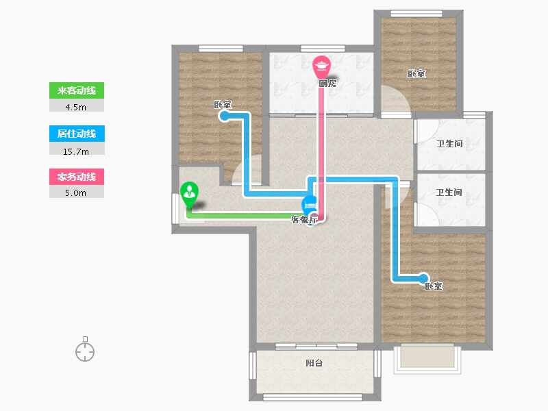 河南省-商丘市-君鹏•江山一品-103.26-户型库-动静线